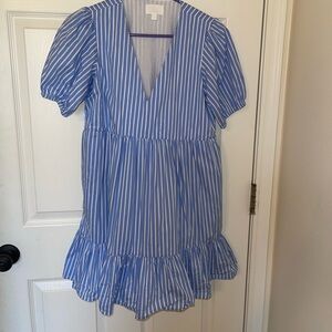 Every blue striped mini dress - worn once